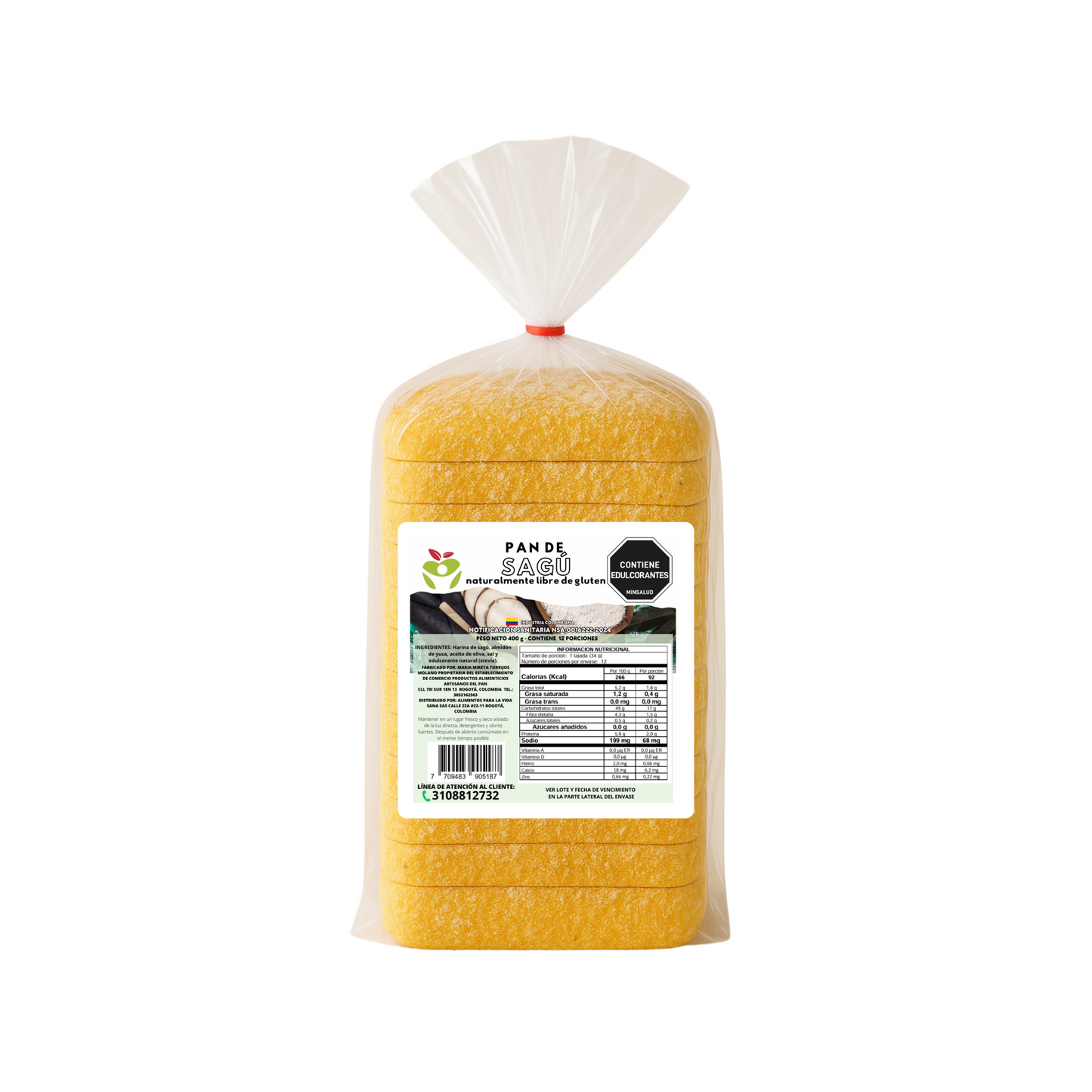 Pan Tajado de Sagú 400g · Sin Gluten - Alim Vida
