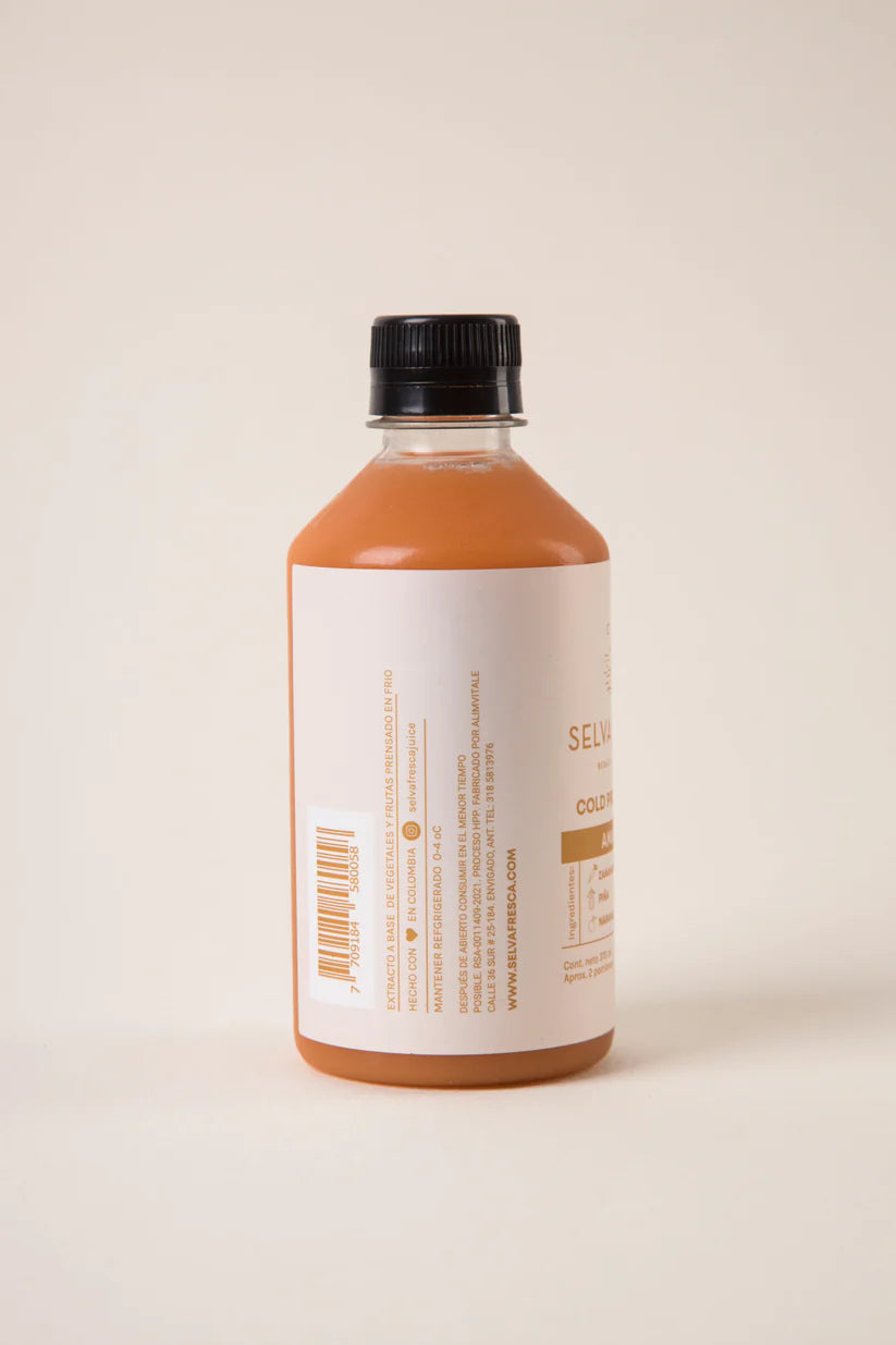 Amanecer 375ml · Jugo Natural Vigorizante · Selva Fresca