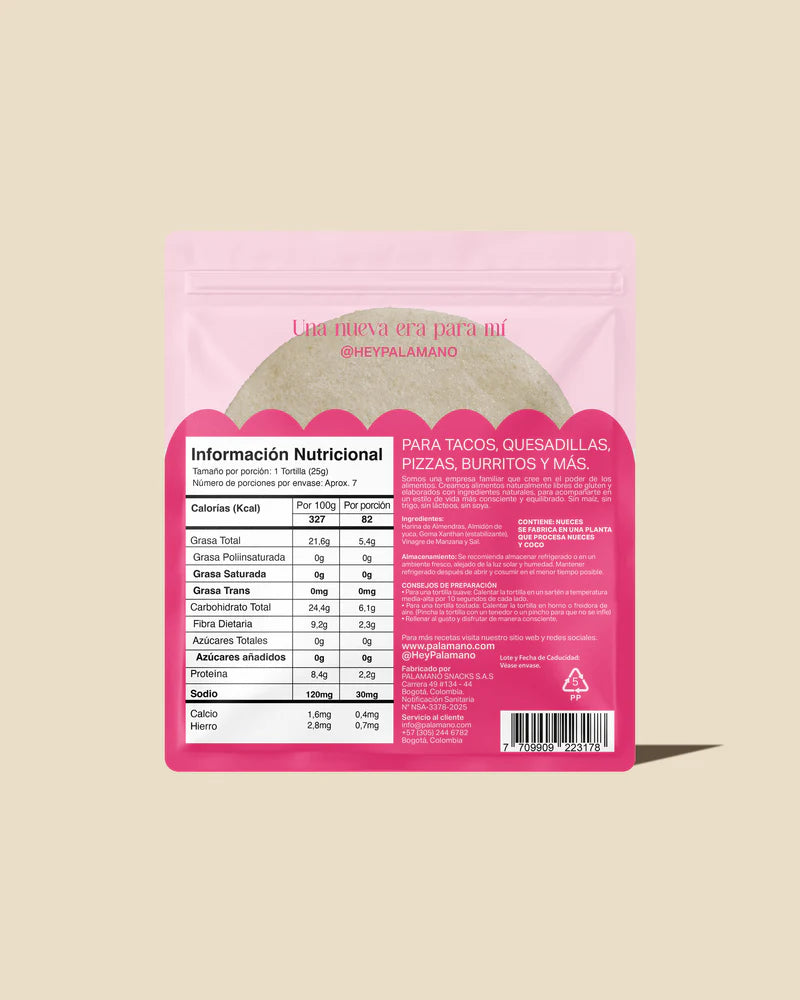 Tortillas de Almendras · Sin Gluten - Palamano