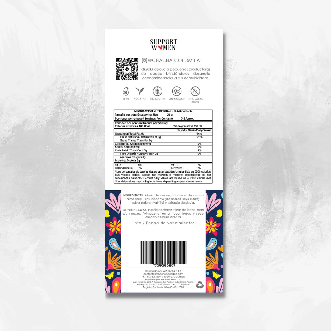Almendras Chocolate 70g · Sin Azúcar - Chacha
