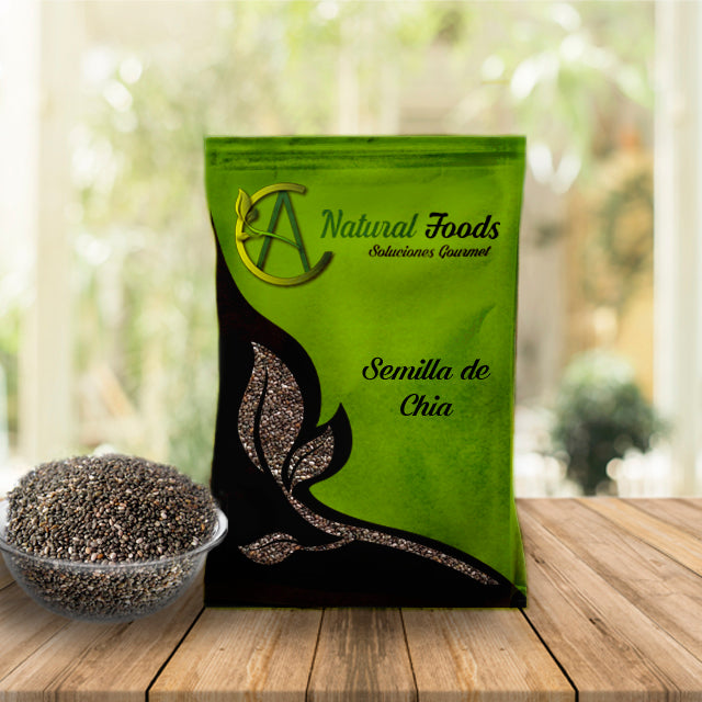 Semillas de Chía · Fibra y Omega 3 · Natural Foods