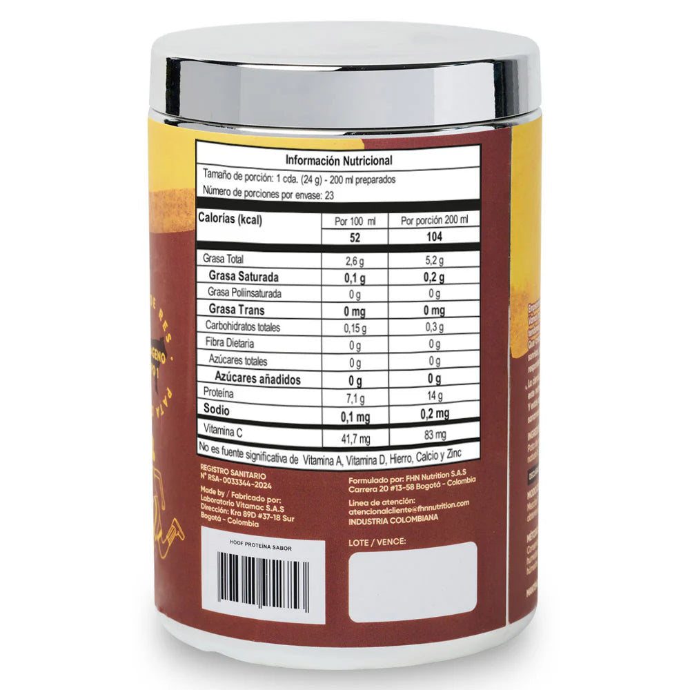 Hoof Proteína sabor Chai Cream 552g, proteína funcional con colágeno tipo I de FHN Nutrition
