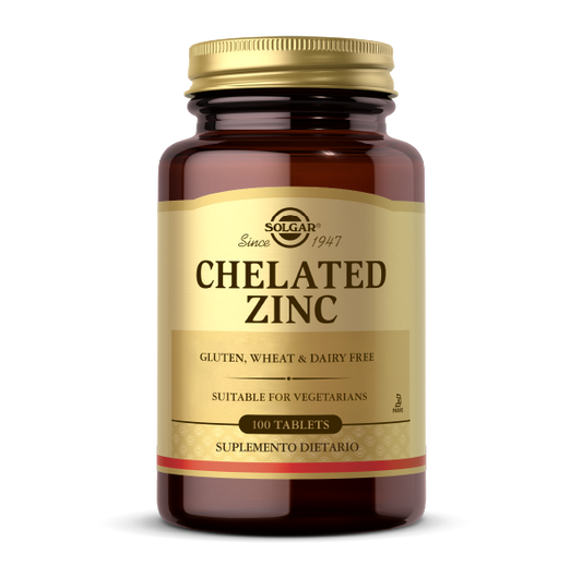 Chelated Zinc – 100 Tabletas - SOLGAR