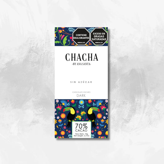 Chocolate Oscuro Dark 70% · Sin Azúcar - Chacha