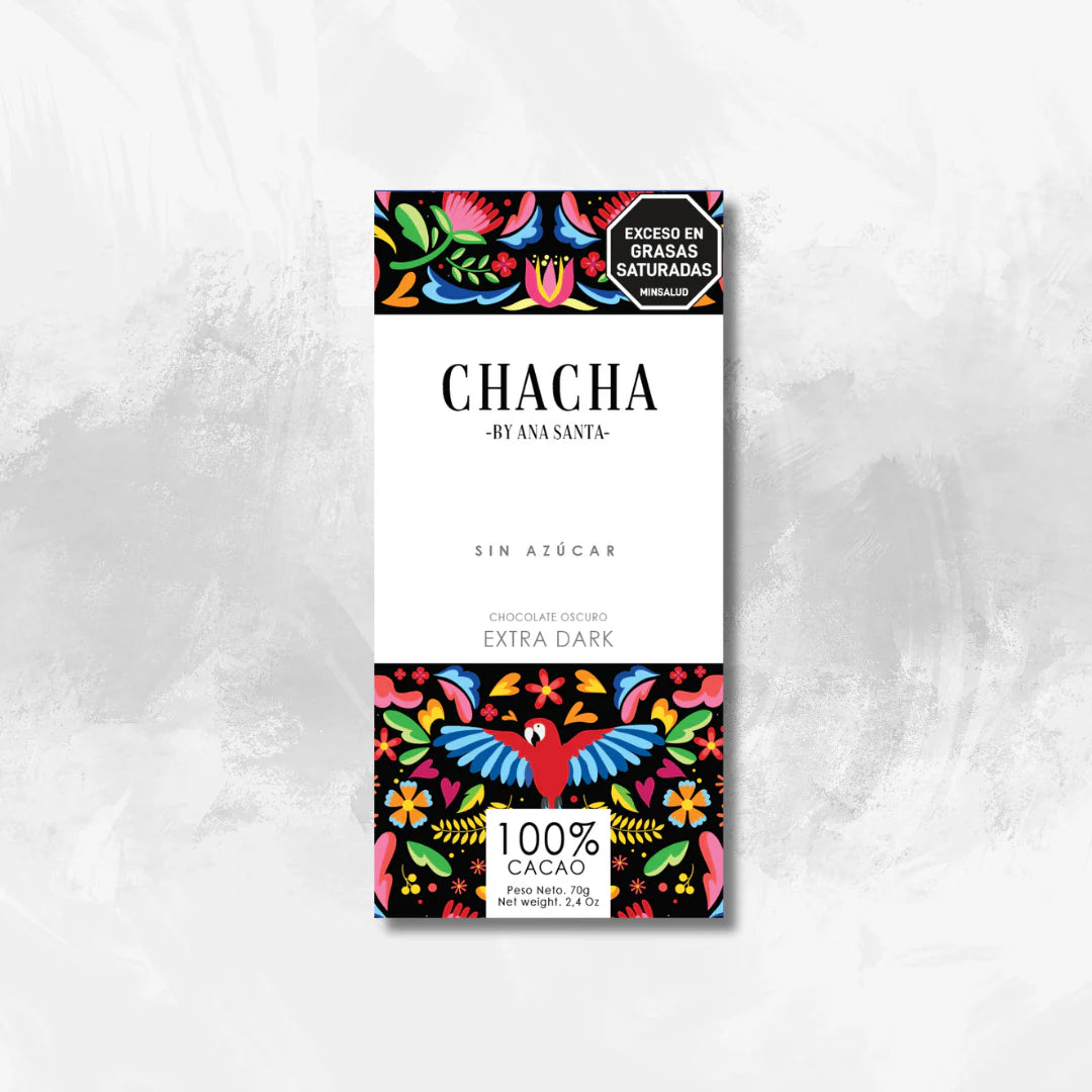 Chocolate Extra Dark 100% Cacao · Sin Azúcar - Chacha