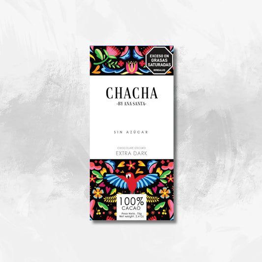 Chocolate Extra Dark 100% Cacao · Sin Azúcar - Chacha
