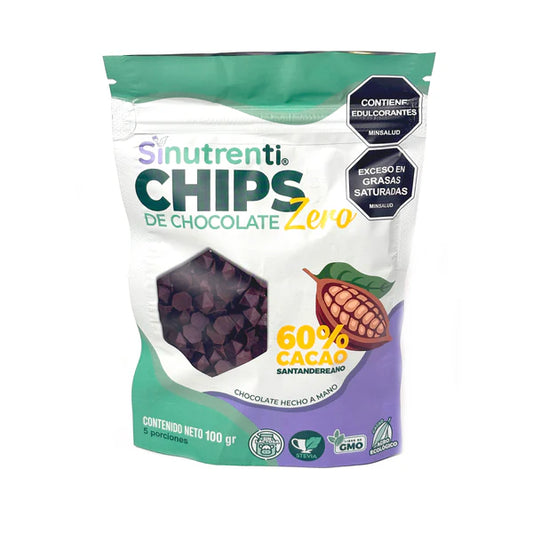 Chips de Chocolate Zero 60% Cacao  - Sinutrenti