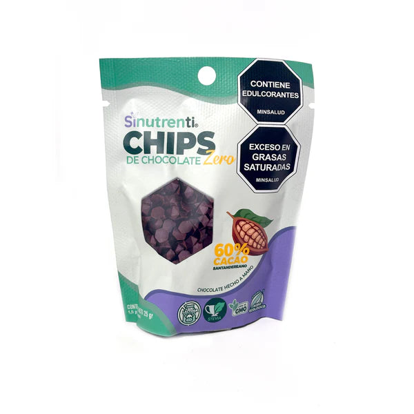 Chips de Chocolate Zero 60% Cacao  - Sinutrenti