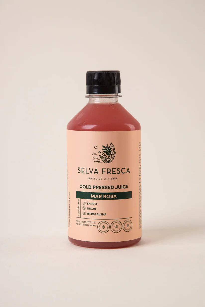 Mar Rosa 375ml · Jugo Natural de Sandía y Limón · Selva Fresca